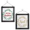 Contemporary Home Living Set of 2 White and Black "Noel" "Merry Christmas" Hanging Signs 10"